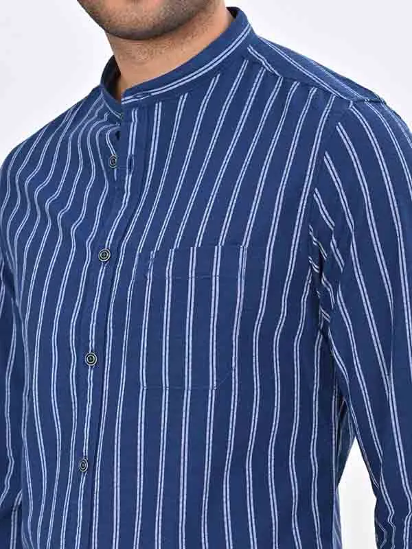 Men Striped Full Sleeve Cotton Shirt