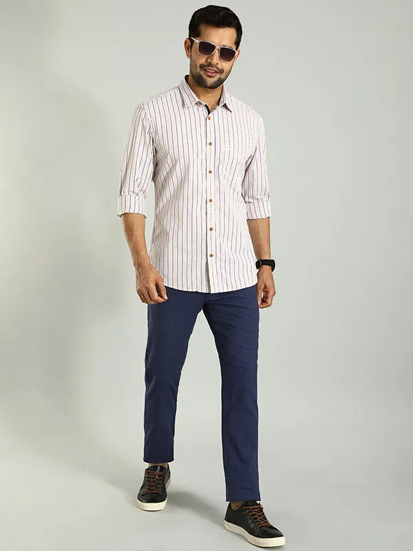 Men Striped Full Sleeve Cotton Shirt