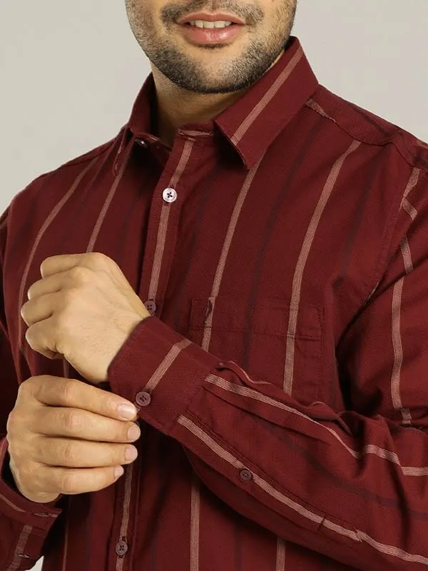 Men Striped Full Sleeve Cotton Shirt
