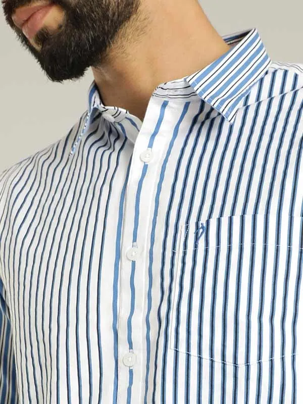 Men Striped Full Sleeve Cotton Shirt