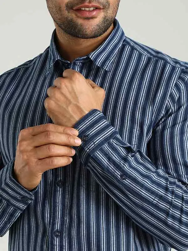 Men Striped Full Sleeve Cotton Shirt