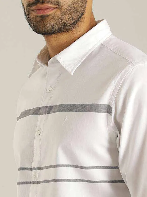 Men Striped Full Sleeve Cotton Shirt