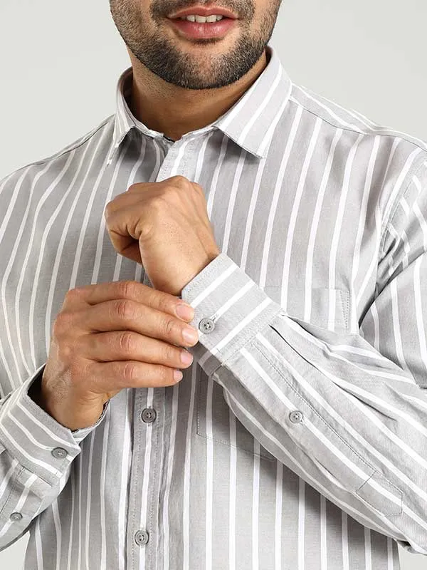 Men Striped Full Sleeve Cotton Shirt