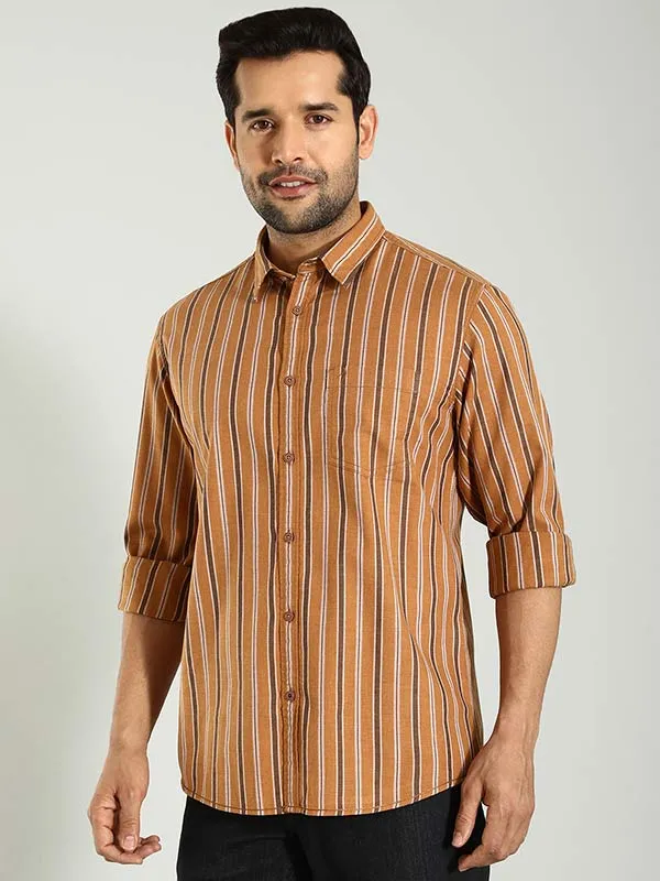 Men Striped Full Sleeve Cotton Shirt