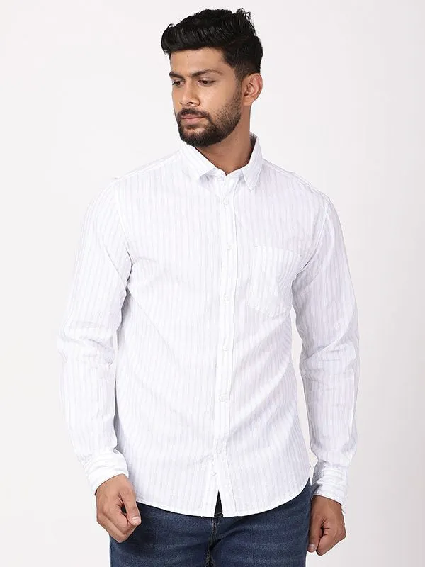 Men Striped Full Sleeve Cotton Shirt