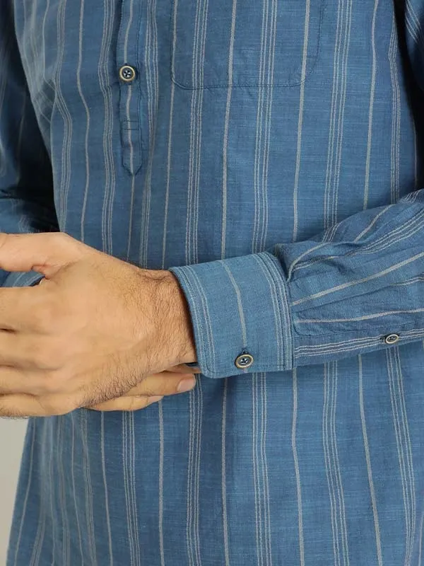 Men Striped Full Sleeve Cotton Shirt