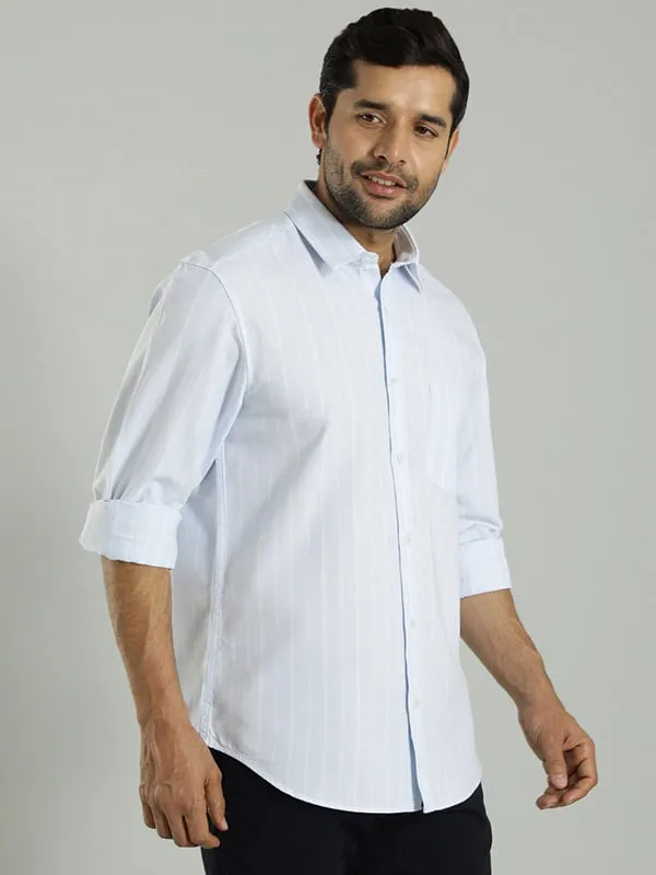 Men Striped Full Sleeve Cotton Shirt