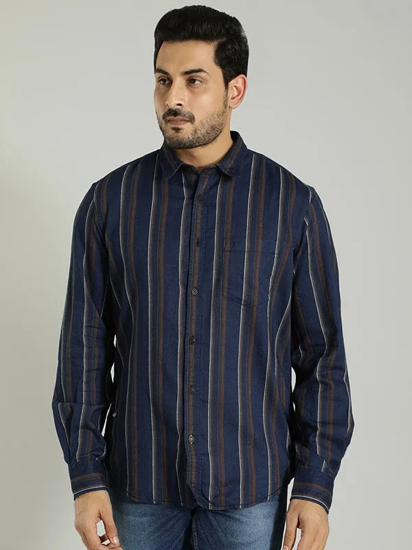 Men Striped Full Sleeve Cotton Shirt