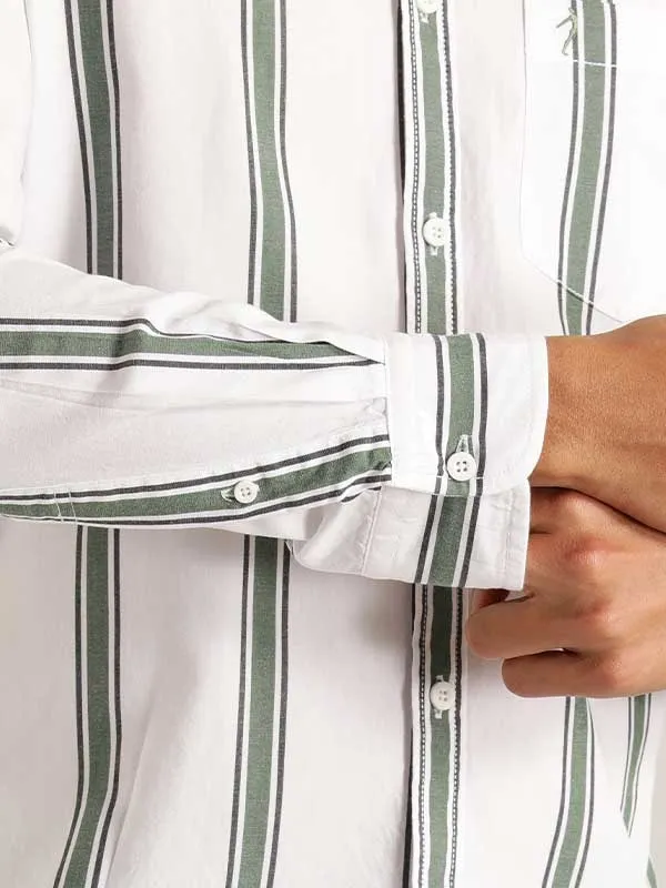 Men Striped Full Sleeve Cotton Shirt