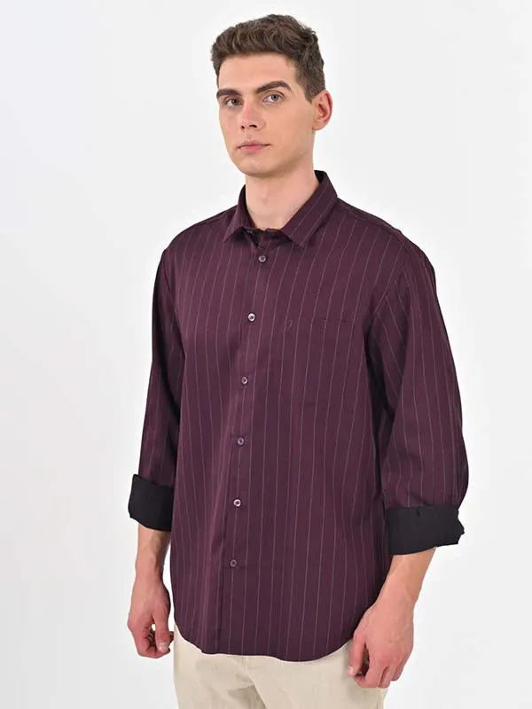 Men Striped Full Sleeve Cotton Shirt