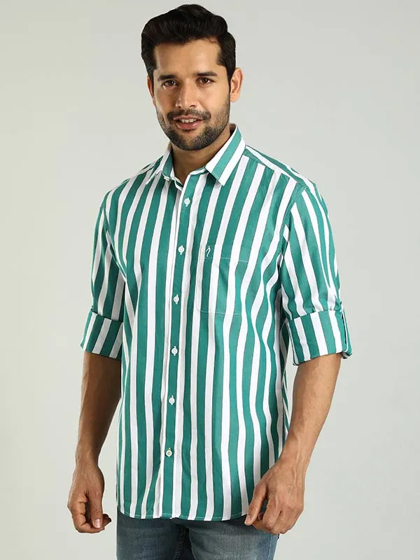 Men Striped Full Sleeve Cotton Shirt