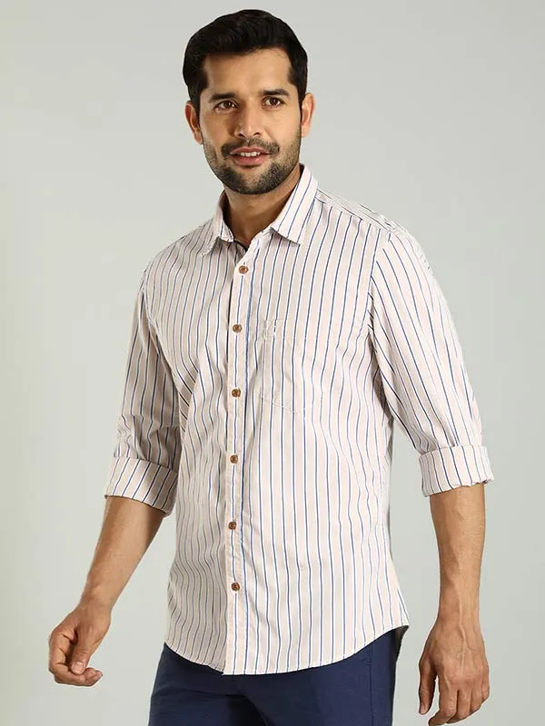 Men Striped Full Sleeve Cotton Shirt