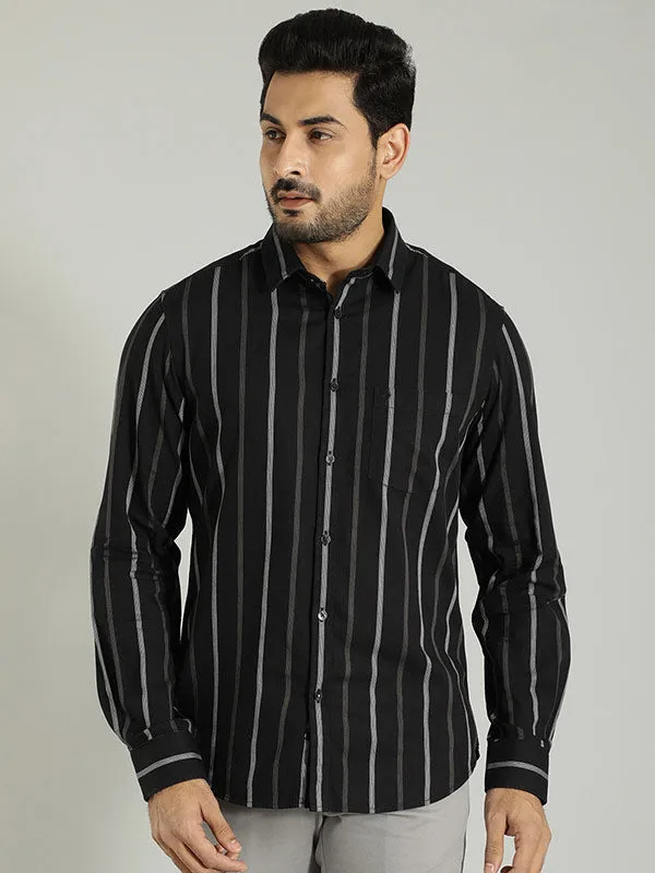 Men Striped Full Sleeve Cotton Shirt