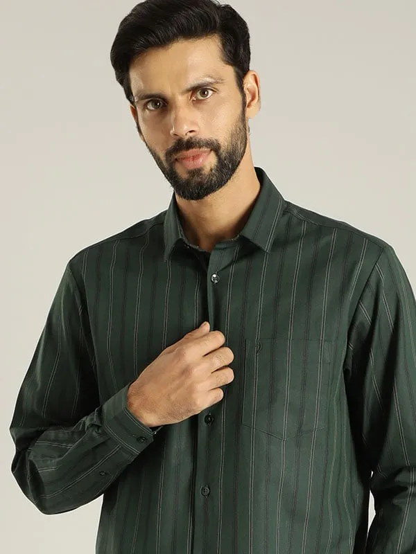 Men Striped Full Sleeve Cotton Shirt