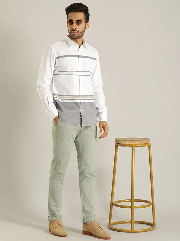 Men Striped Full Sleeve Cotton Shirt
