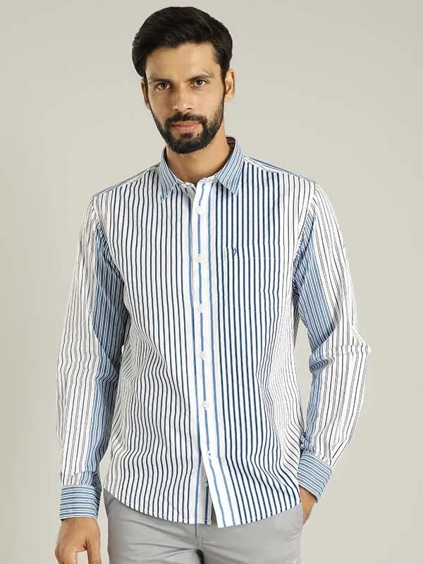 Men Striped Full Sleeve Cotton Shirt