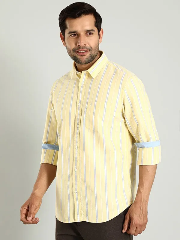 Men Striped Full Sleeve Cotton Shirt