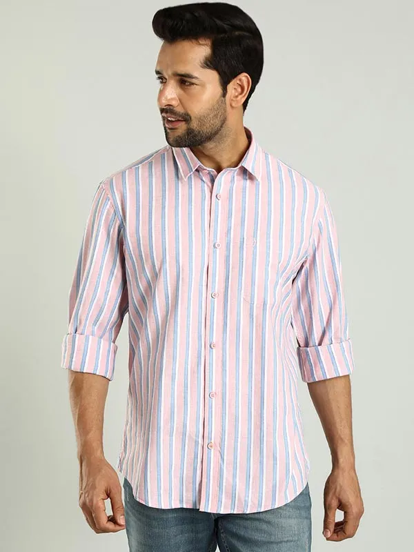 Men Striped Full Sleeve Cotton Shirt