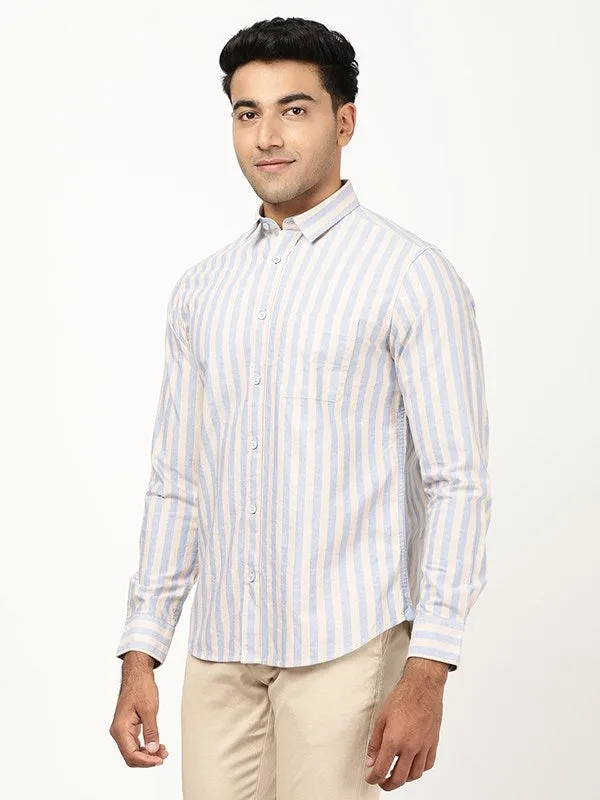 Men Striped Full Sleeve Cotton Shirt