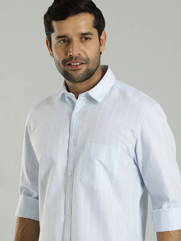 Men Striped Full Sleeve Cotton Shirt