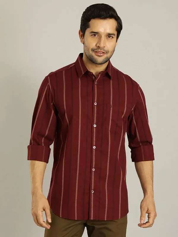 Men Striped Full Sleeve Cotton Shirt
