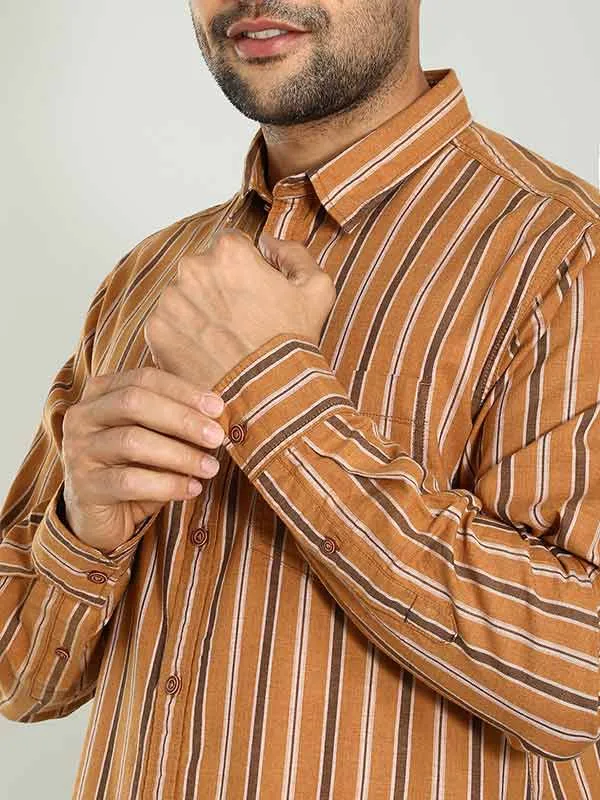 Men Striped Full Sleeve Cotton Shirt