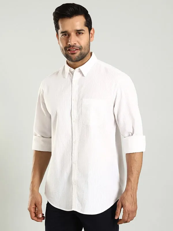 Men Striped Full Sleeve Cotton Shirt