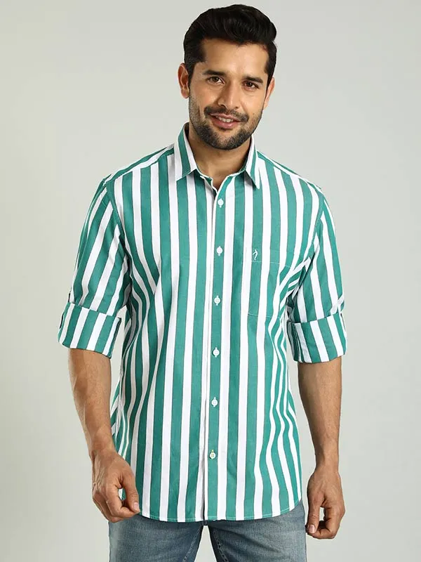 Men Striped Full Sleeve Cotton Shirt