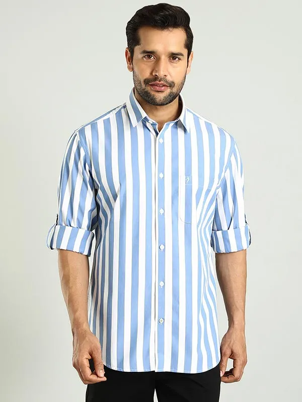 Men Striped Full Sleeve Cotton Shirt