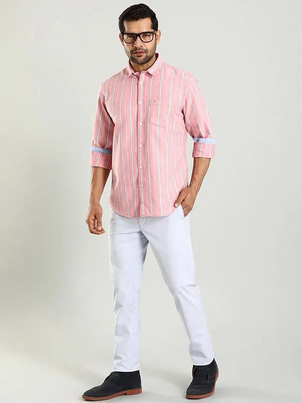Men Striped Full Sleeve Cotton Shirt