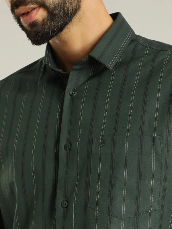 Men Striped Full Sleeve Cotton Shirt