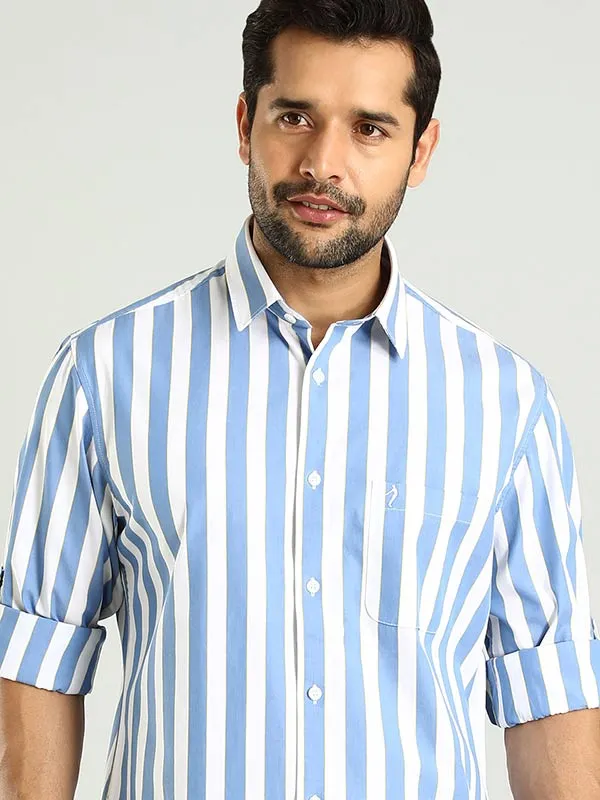 Men Striped Full Sleeve Cotton Shirt