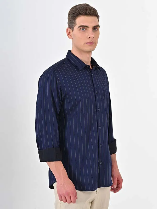 Men Striped Full Sleeve Cotton Shirt