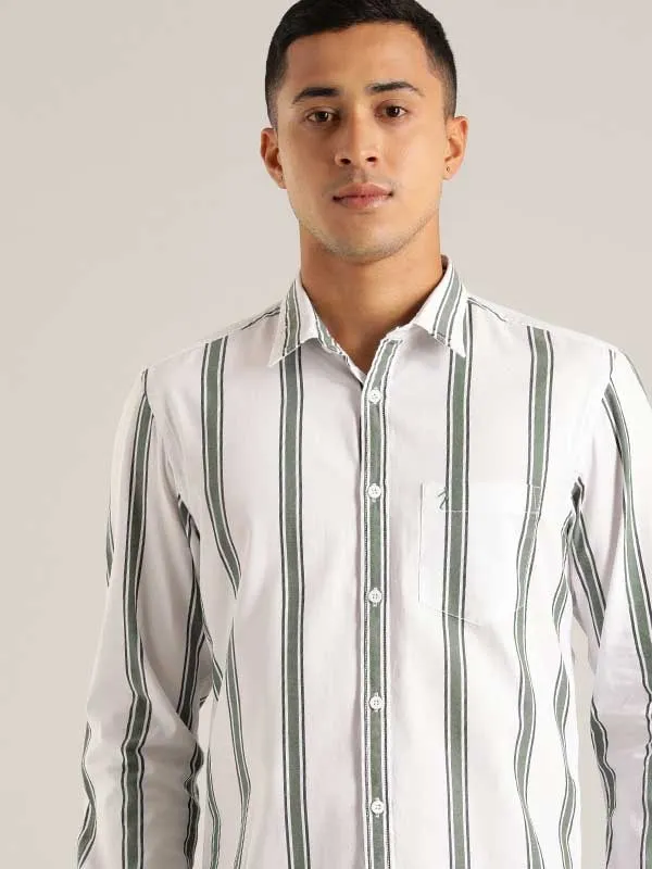 Men Striped Full Sleeve Cotton Shirt