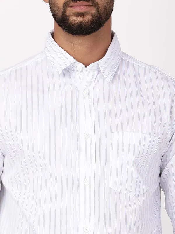 Men Striped Full Sleeve Cotton Shirt