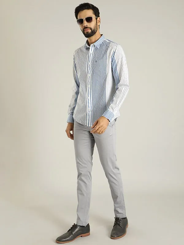 Men Striped Full Sleeve Cotton Shirt