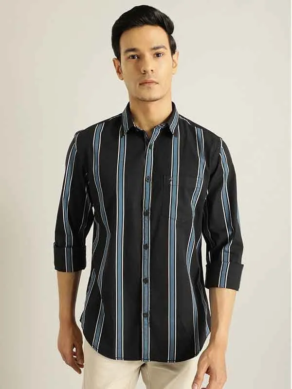 Men Striped Full Sleeve Cotton Shirt