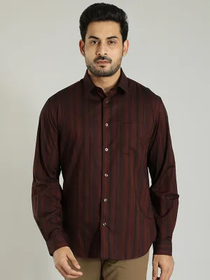 Men Striped Full Sleeve Cotton Shirt