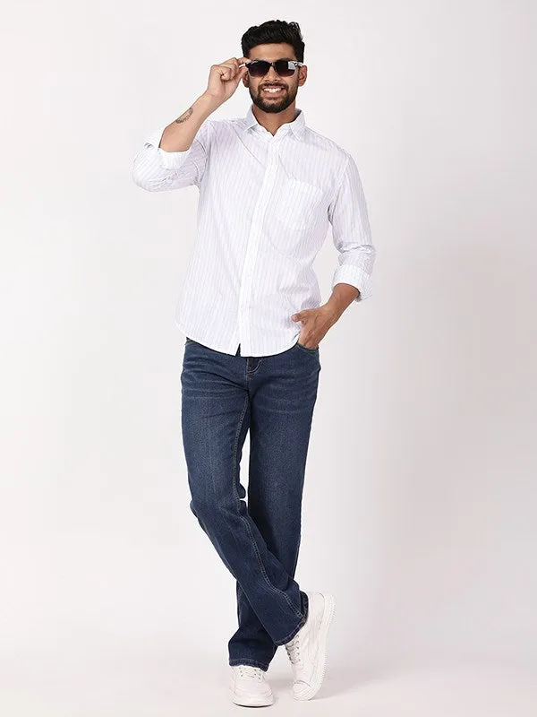 Men Striped Full Sleeve Cotton Shirt