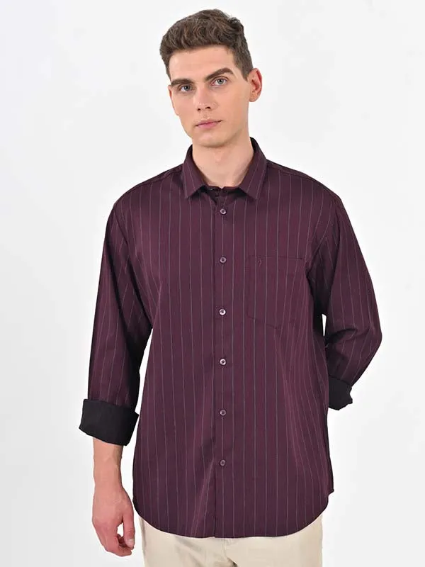 Men Striped Full Sleeve Cotton Shirt