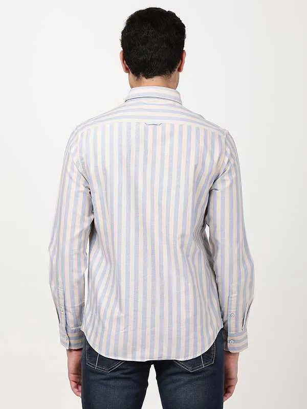 Men Striped Full Sleeve Cotton Shirt