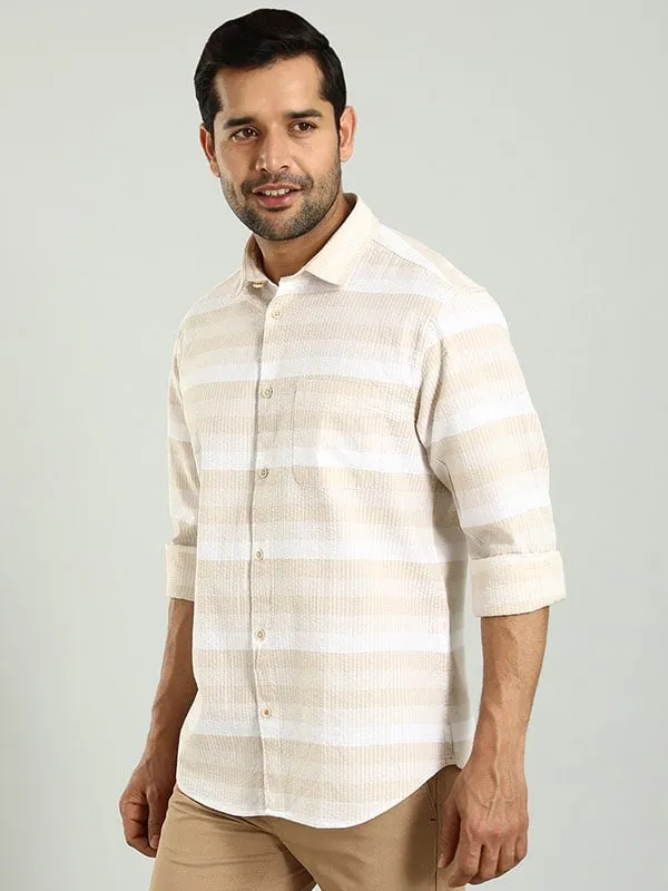 Men Striped Full Sleeve Cotton Shirt