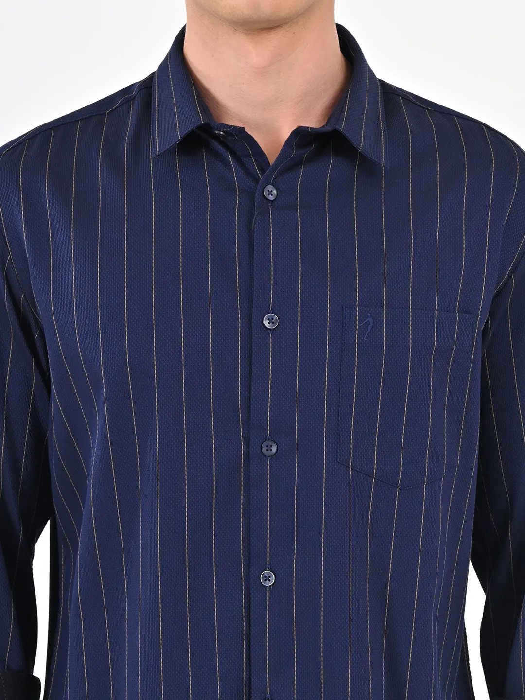 Men Striped Full Sleeve Cotton Shirt