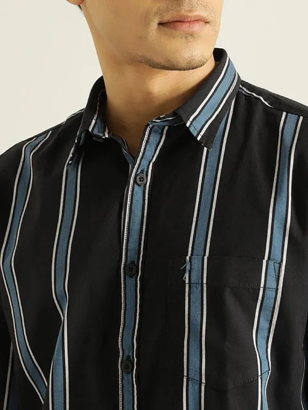 Men Striped Full Sleeve Cotton Shirt