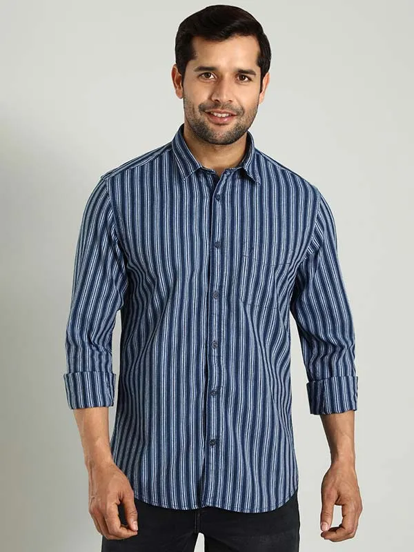 Men Striped Full Sleeve Cotton Shirt