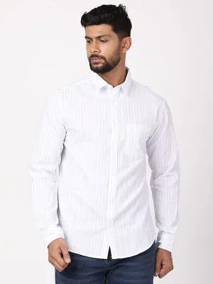 Men Striped Full Sleeve Cotton Shirt