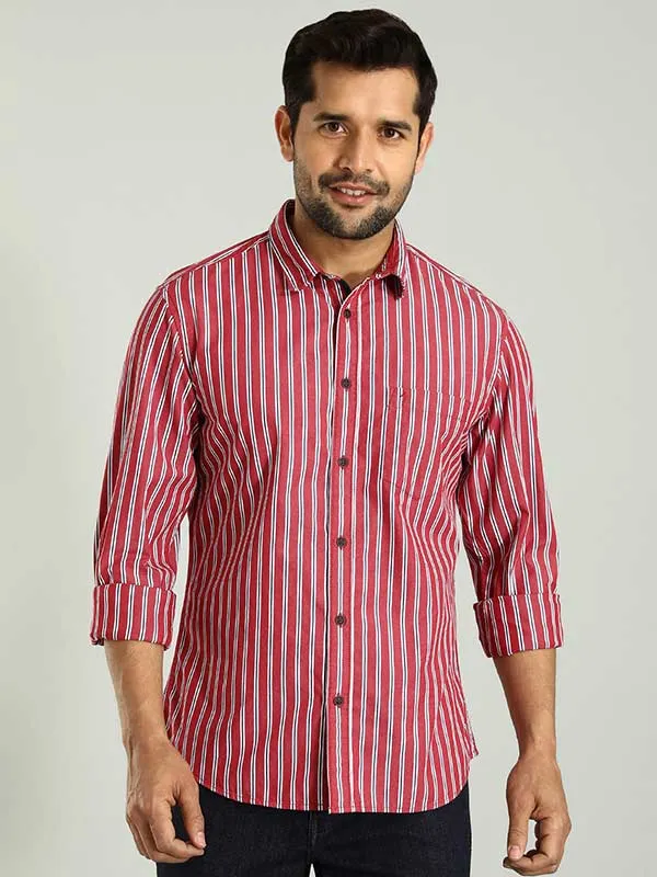 Men Striped Full Sleeve Cotton Shirt