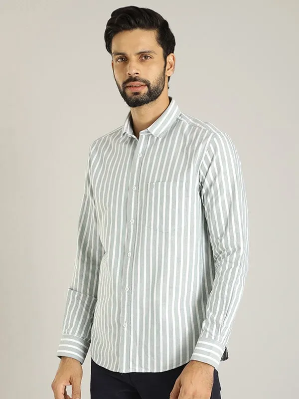Men Striped Full Sleeve Cotton Shirt