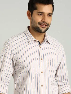 Men Striped Full Sleeve Cotton Shirt