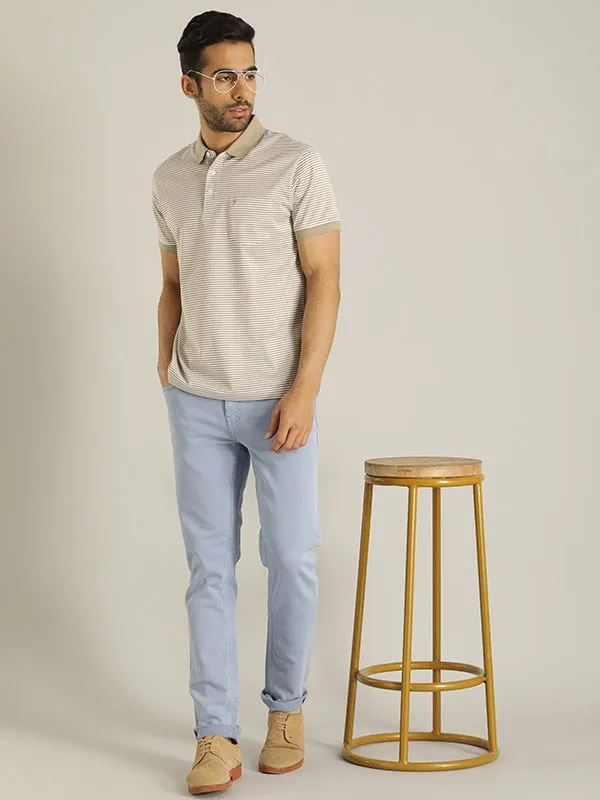 Men Striped Polo T-Shirt